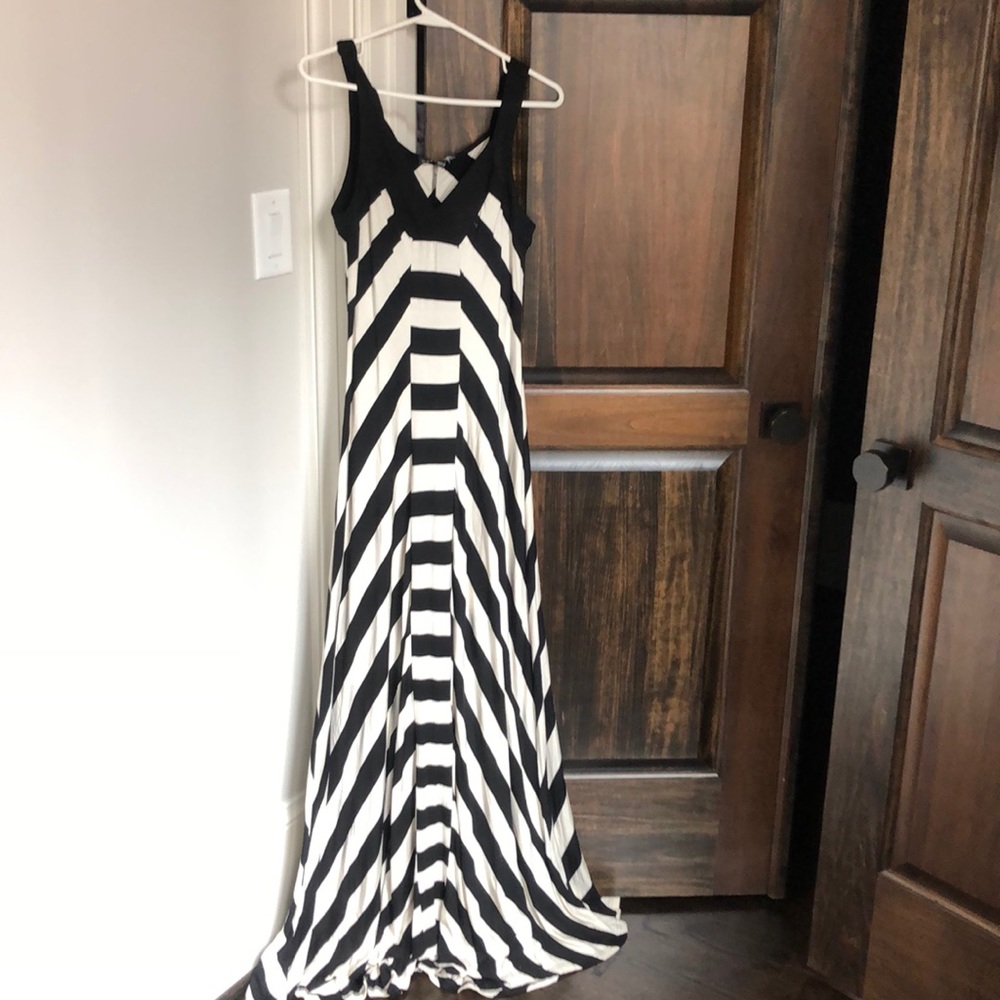 Never been worn Black and white striped Maxi